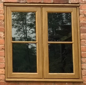 Idigbo hardwood HP flush casement Window - double opening